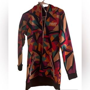 Neff hooded soft fleece polyester ski jacket. Size L